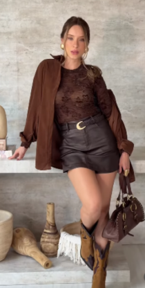 SHORT SAIA COURO RESINADO - Arthmanha